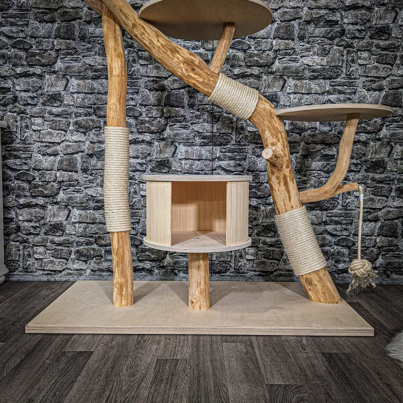 Naturkratzbaum 2194 Kratzbaum Natur Holz Design 142 cm hoch