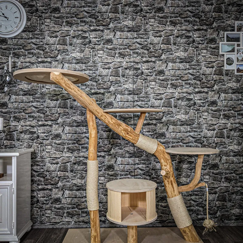 Naturkratzbaum 2194 Kratzbaum Natur Holz Design 142 cm hoch