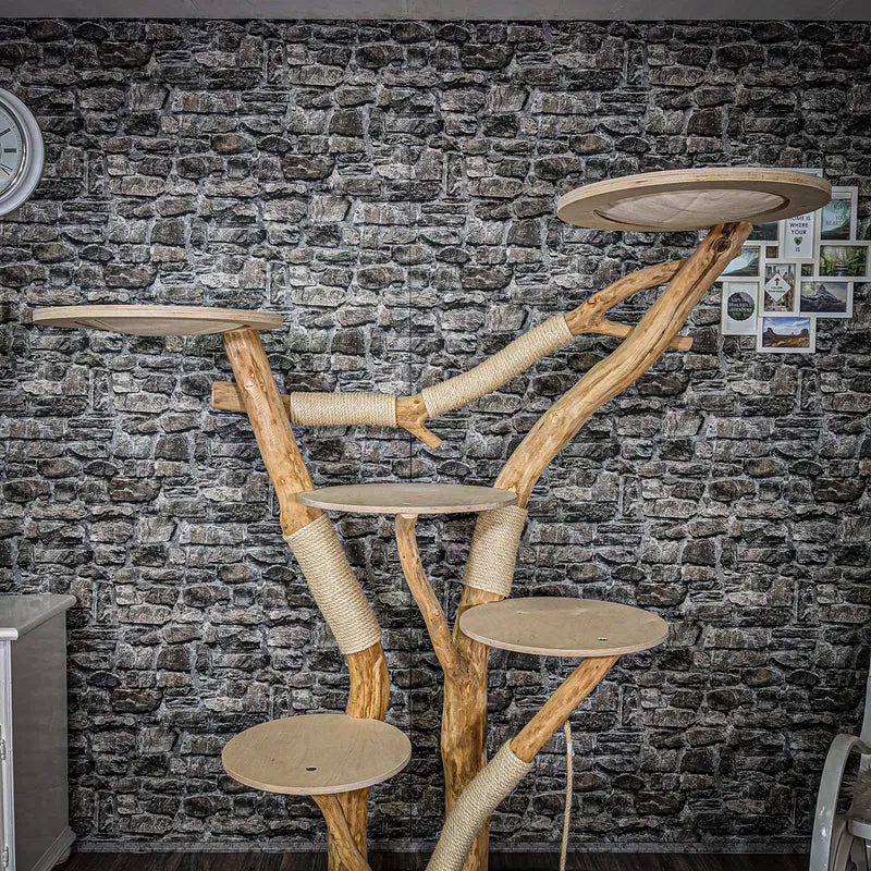 Naturkratzbaum 2193 Kratzbaum Natur Holz Design 180 cm hoch