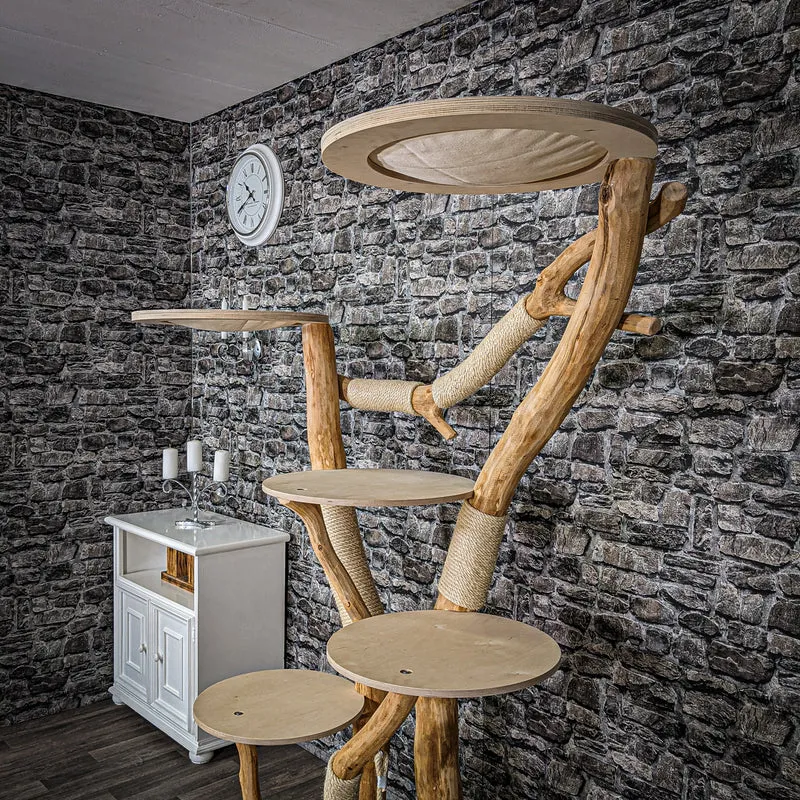 Naturkratzbaum 2193 Kratzbaum Natur Holz Design 180 cm hoch
