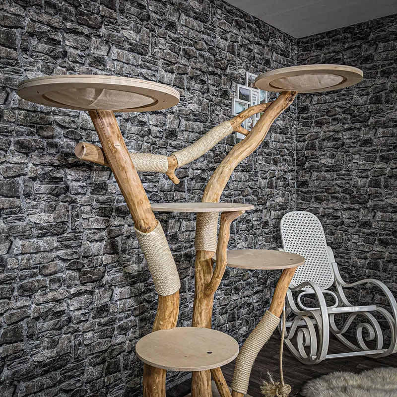 Naturkratzbaum 2193 Kratzbaum Natur Holz Design 180 cm hoch