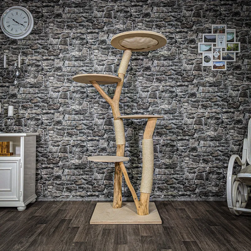 Naturkratzbaum 2192 Kratzbaum Natur Holz Design 175 cm hoch
