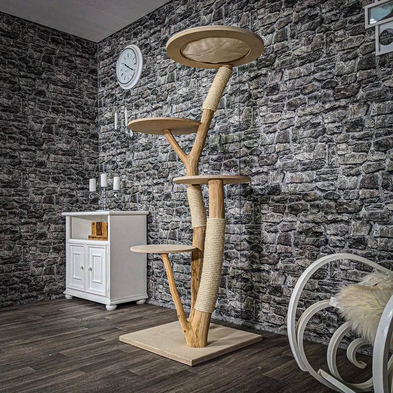 Naturkratzbaum 2192 Kratzbaum Natur Holz Design 175 cm hoch