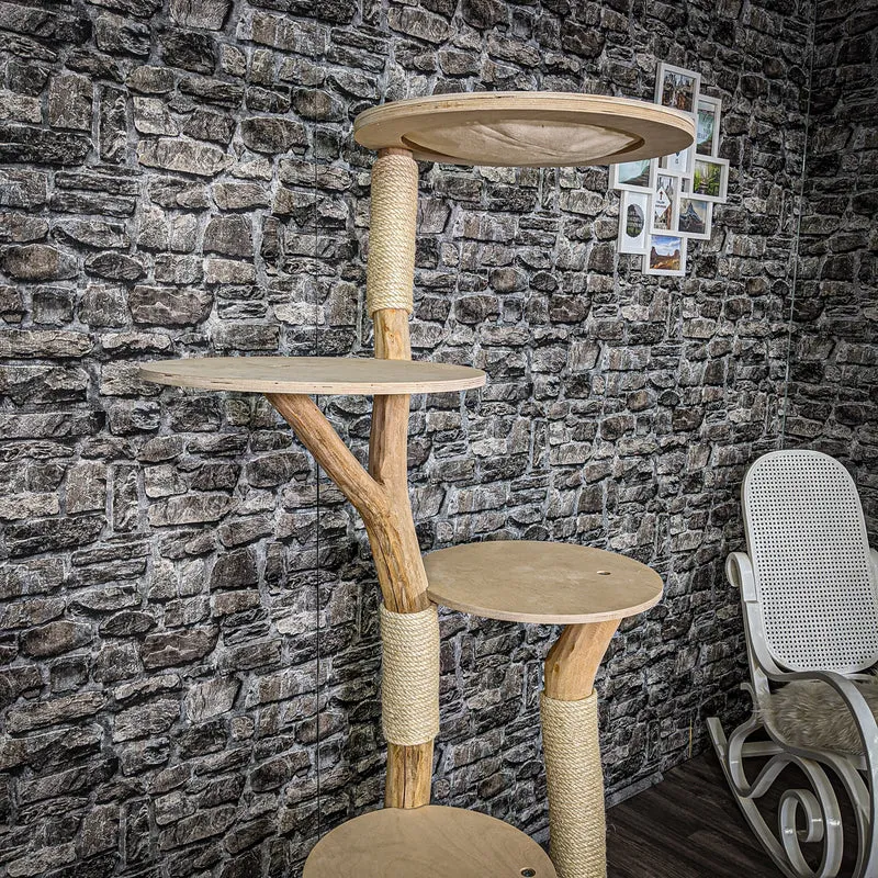 Naturkratzbaum 2192 Kratzbaum Natur Holz Design 175 cm hoch