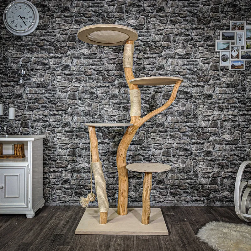 Naturkratzbaum 2190 Kratzbaum Natur Holz Design 175 cm hoch