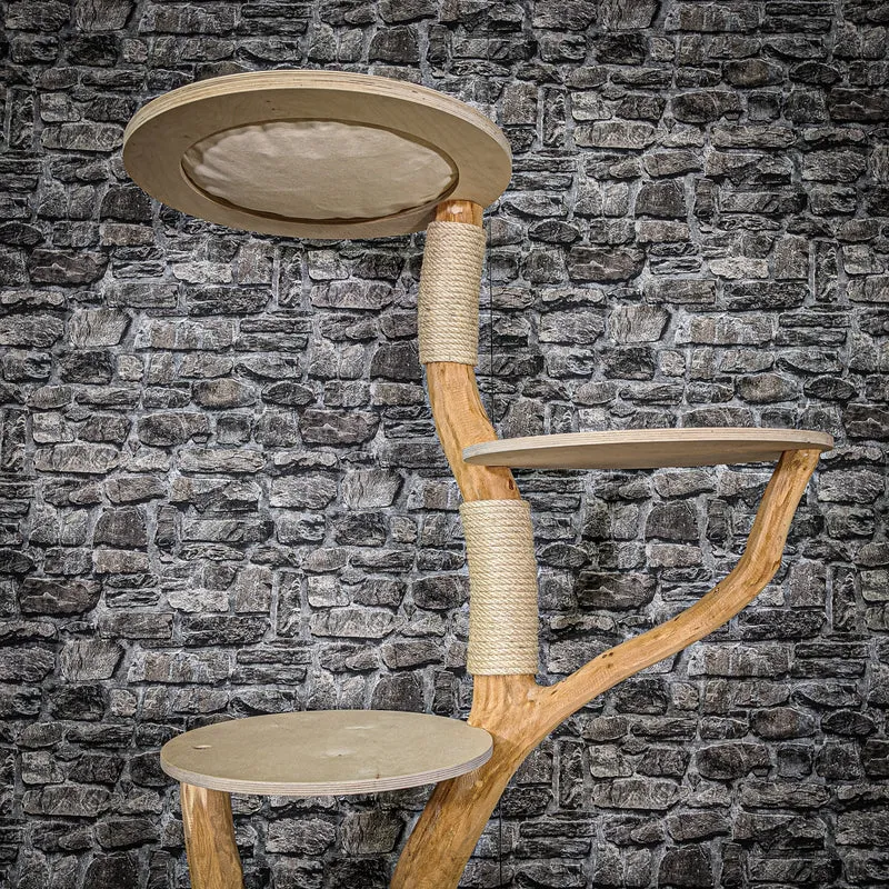 Naturkratzbaum 2190 Kratzbaum Natur Holz Design 175 cm hoch
