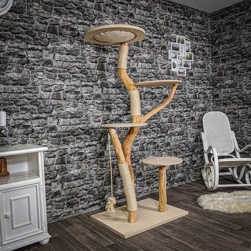 Naturkratzbaum 2190 Kratzbaum Natur Holz Design 175 cm hoch