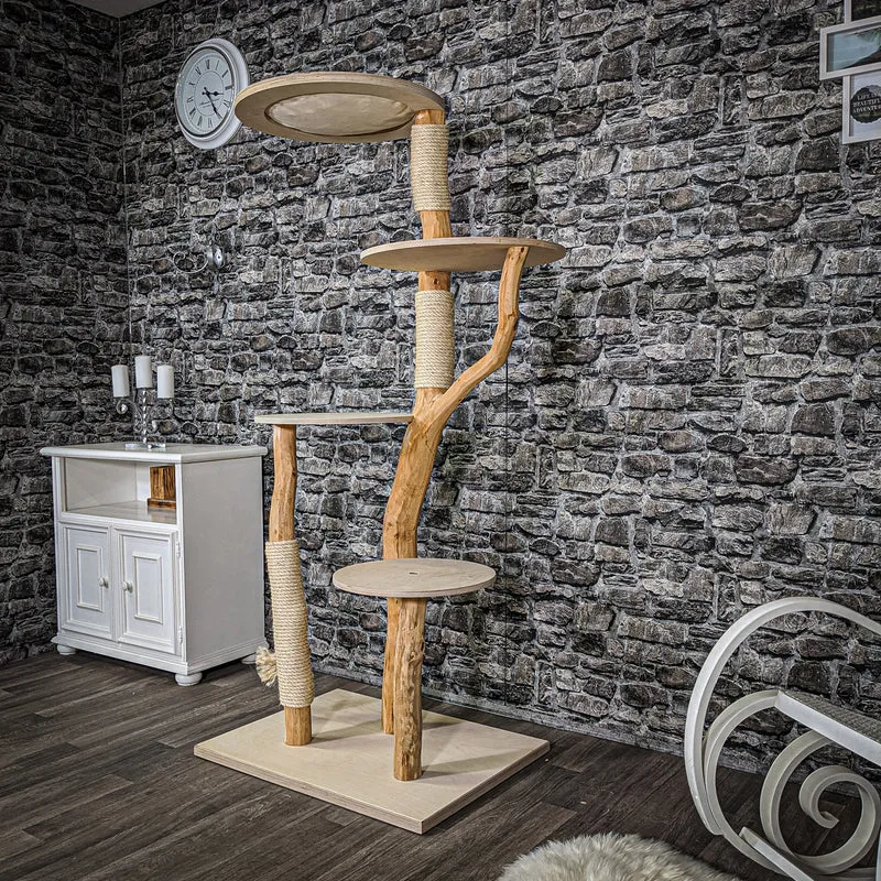 Naturkratzbaum 2190 Kratzbaum Natur Holz Design 175 cm hoch
