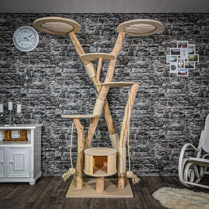 Naturkratzbaum 2191 Kratzbaum Natur Holz Design 210 cm hoch