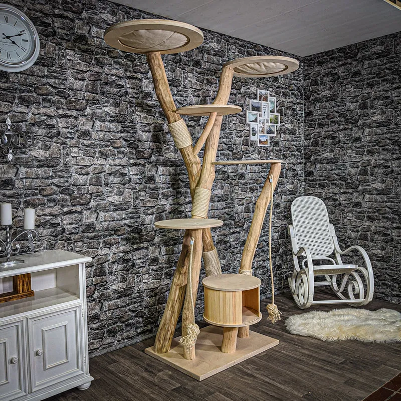 Naturkratzbaum 2191 Kratzbaum Natur Holz Design 210 cm hoch