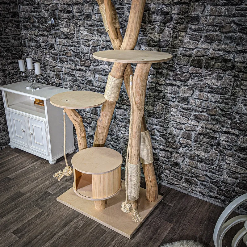 Naturkratzbaum 2191 Kratzbaum Natur Holz Design 210 cm hoch