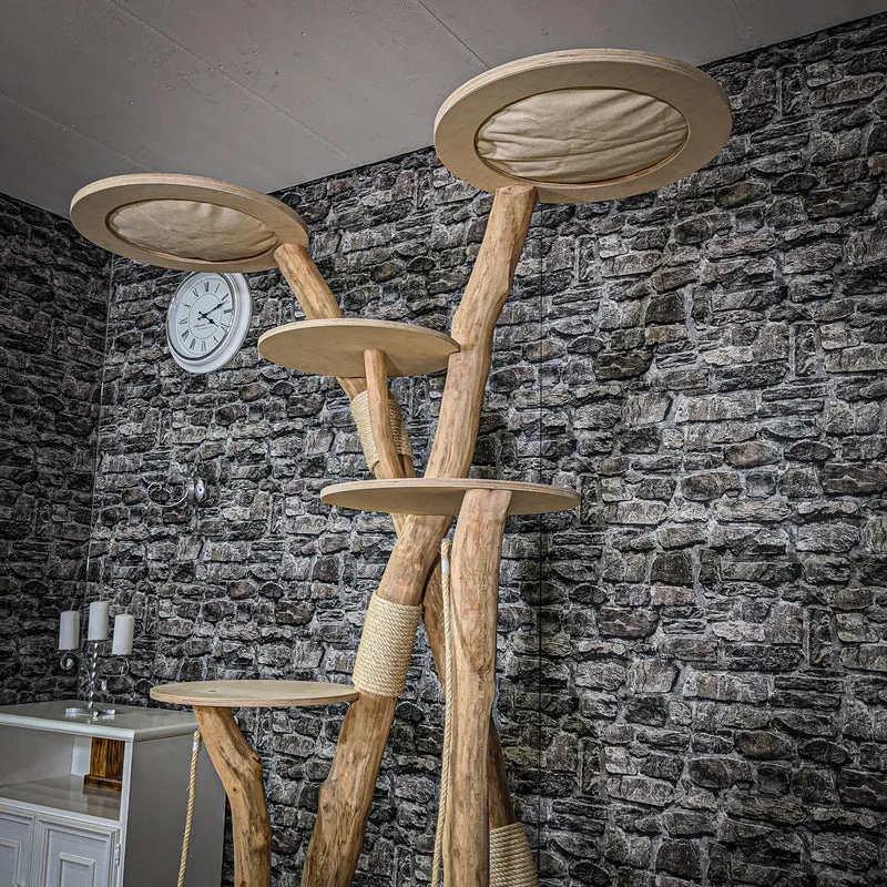 Naturkratzbaum 2191 Kratzbaum Natur Holz Design 210 cm hoch