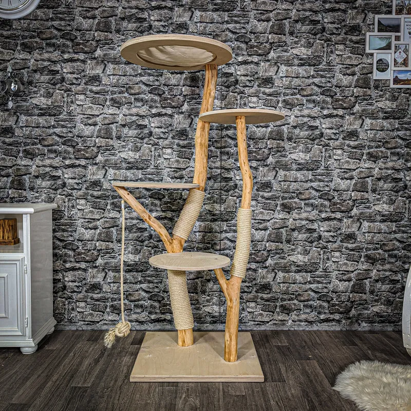 Naturkratzbaum 2189 Kratzbaum Natur Holz Design 160 cm hoch