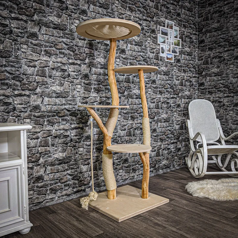 Naturkratzbaum 2189 Kratzbaum Natur Holz Design 160 cm hoch