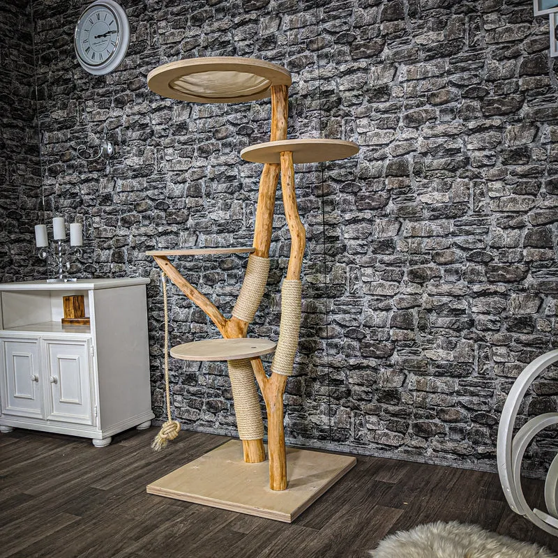 Naturkratzbaum 2189 Kratzbaum Natur Holz Design 160 cm hoch