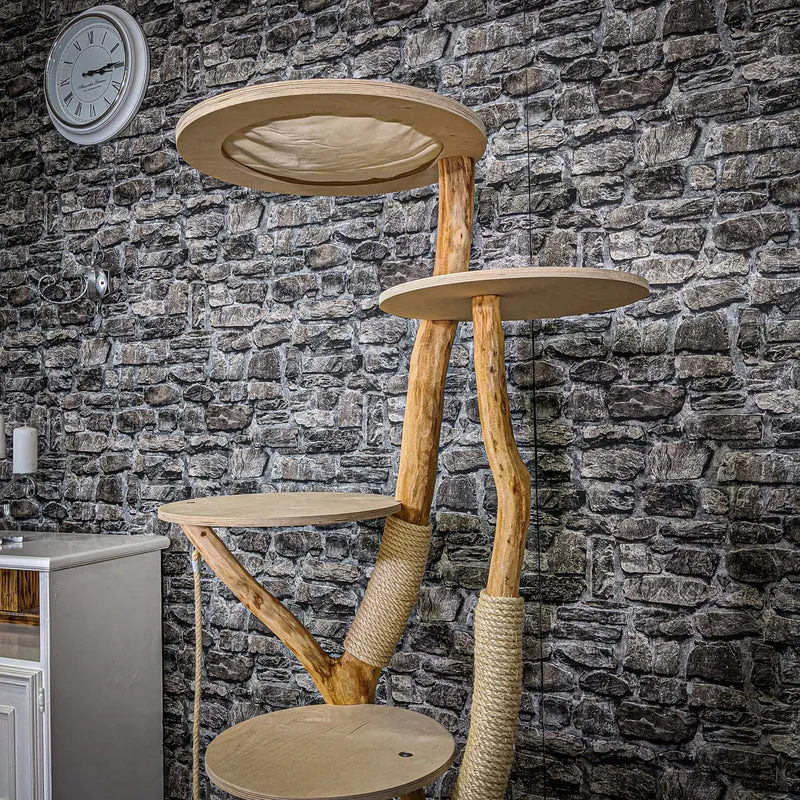 Naturkratzbaum 2189 Kratzbaum Natur Holz Design 160 cm hoch