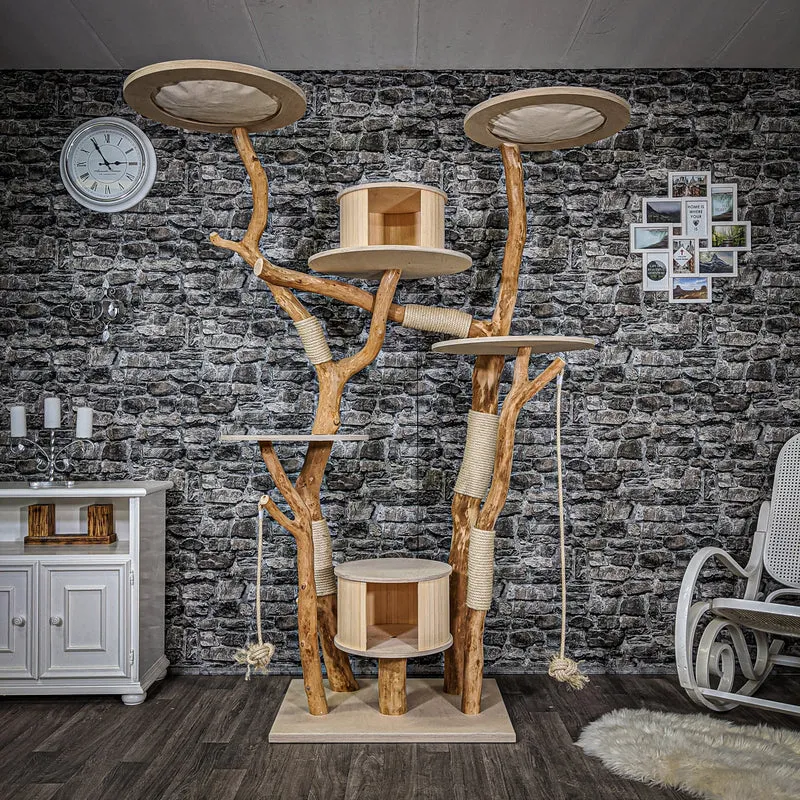 Naturkratzbaum 2188 Kratzbaum Natur Holz Design 210 cm hoch