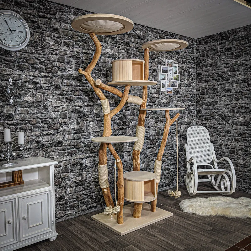 Naturkratzbaum 2188 Kratzbaum Natur Holz Design 210 cm hoch