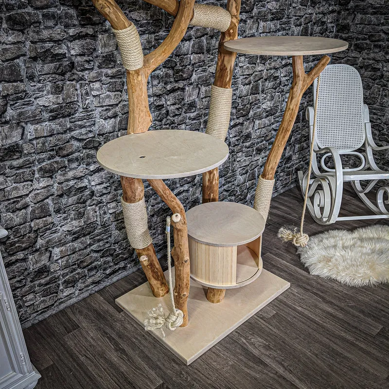 Naturkratzbaum 2188 Kratzbaum Natur Holz Design 210 cm hoch
