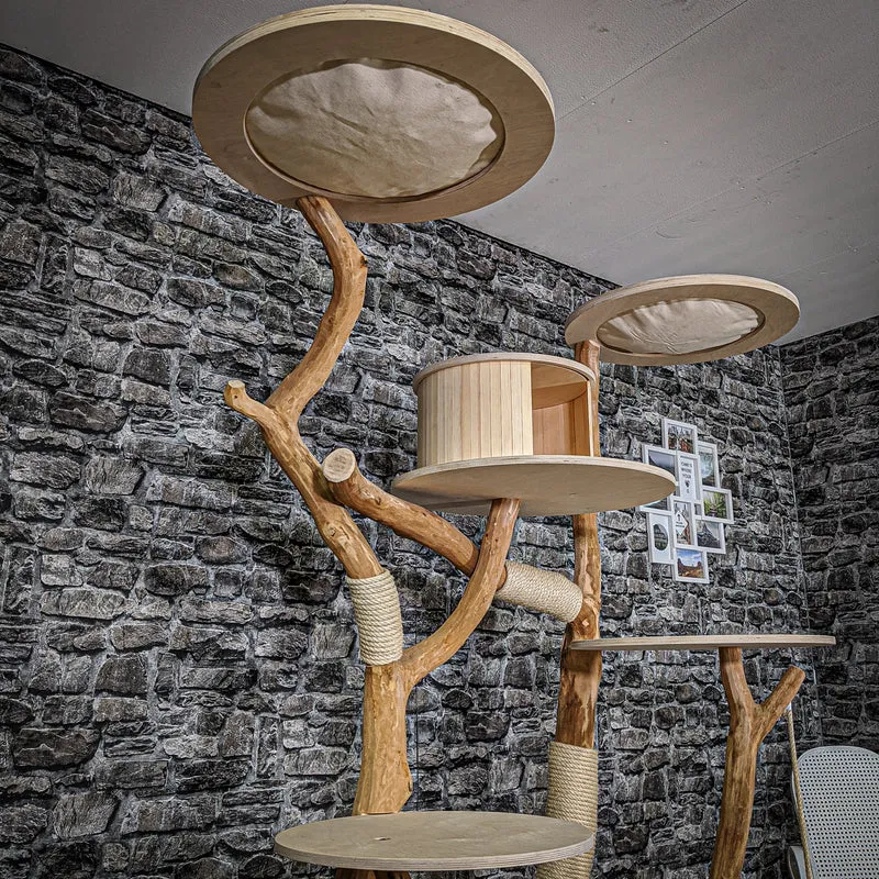 Naturkratzbaum 2188 Kratzbaum Natur Holz Design 210 cm hoch