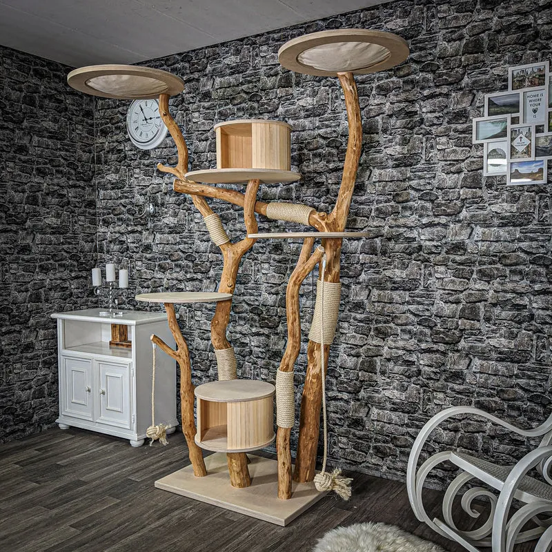 Naturkratzbaum 2188 Kratzbaum Natur Holz Design 210 cm hoch