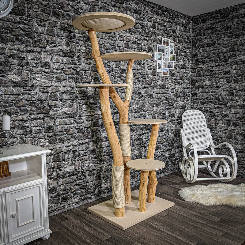 Naturkratzbaum 2187 Kratzbaum Natur Holz Design 190 cm hoch