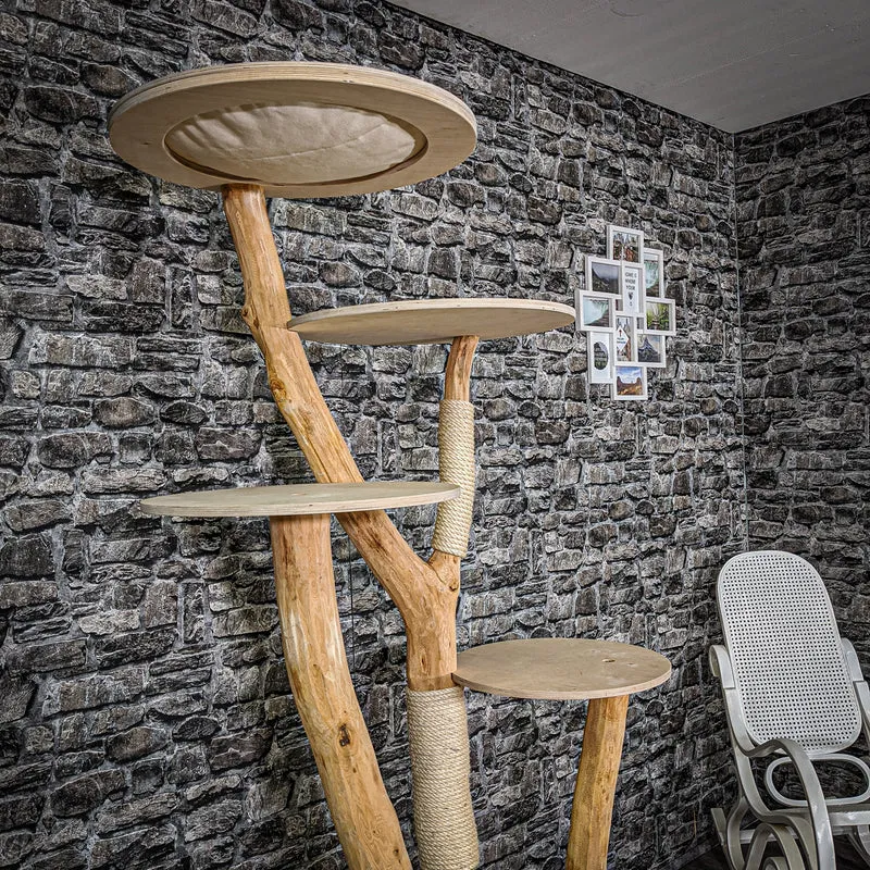 Naturkratzbaum 2187 Kratzbaum Natur Holz Design 190 cm hoch