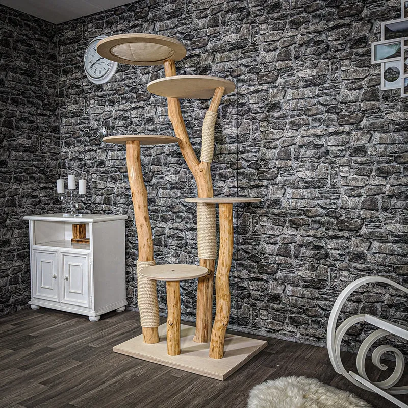 Naturkratzbaum 2187 Kratzbaum Natur Holz Design 190 cm hoch