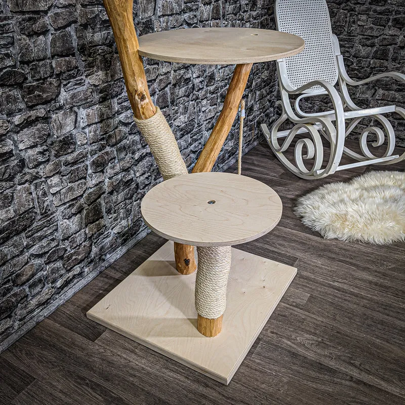 Naturkratzbaum 2185 Kratzbaum Natur Holz Design 135 cm hoch
