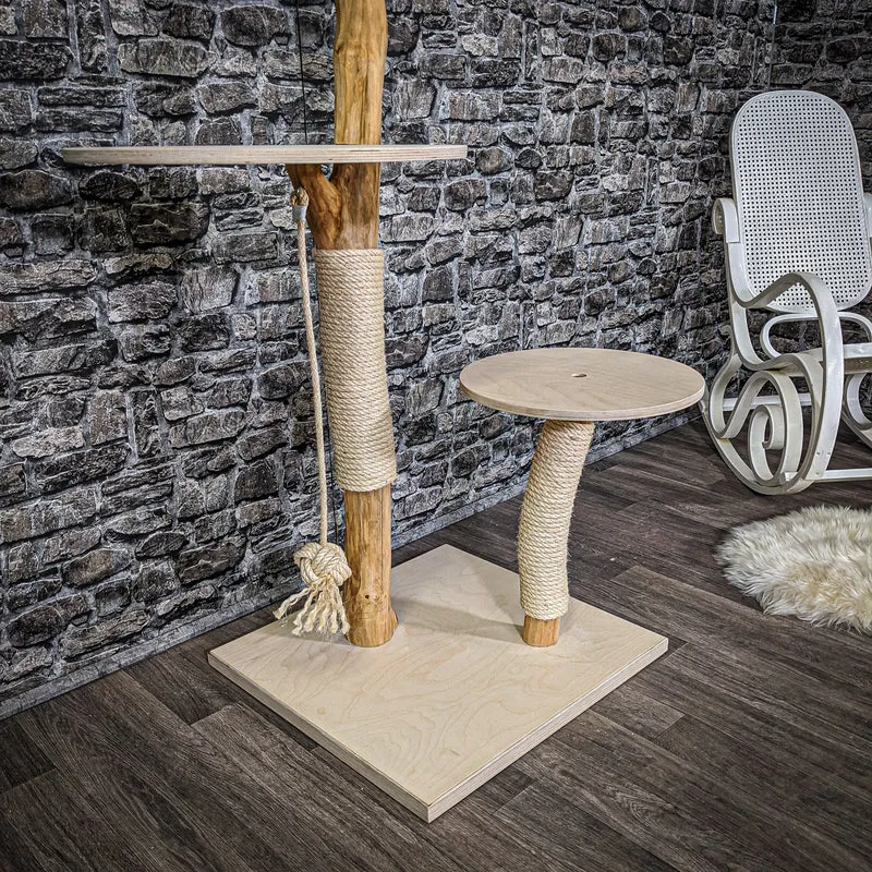 Naturkratzbaum 2184 Kratzbaum Natur Holz Design 135 cm hoch