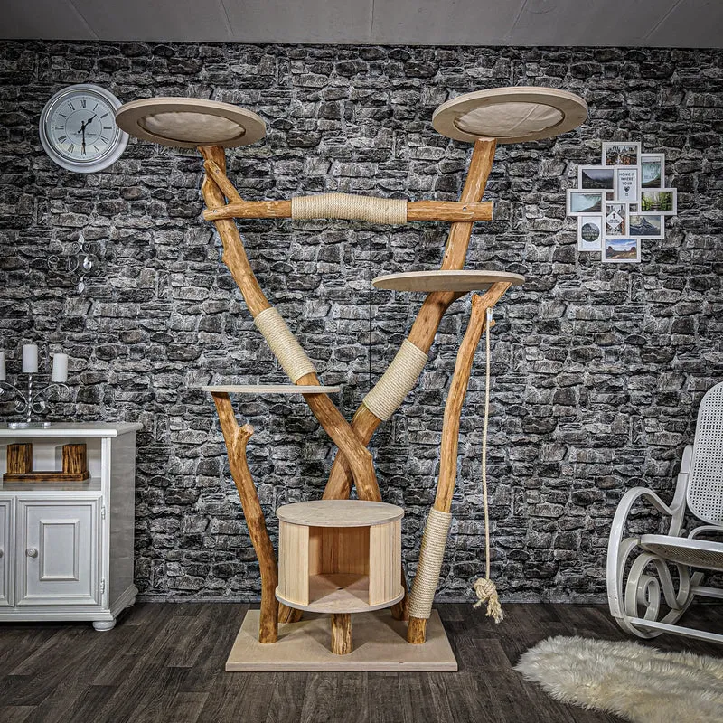 Naturkratzbaum 2183 Kratzbaum Natur Holz Design 200 cm hoch