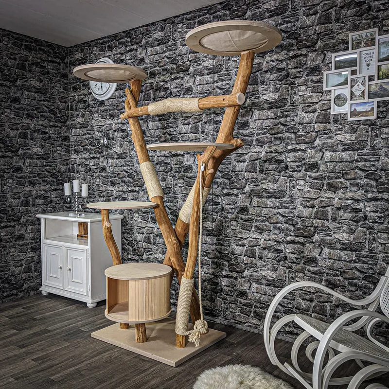 Naturkratzbaum 2183 Kratzbaum Natur Holz Design 200 cm hoch