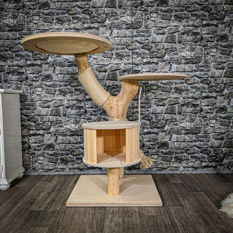 Naturkratzbaum 2181 Kratzbaum Natur Holz Design 110 cm hoch