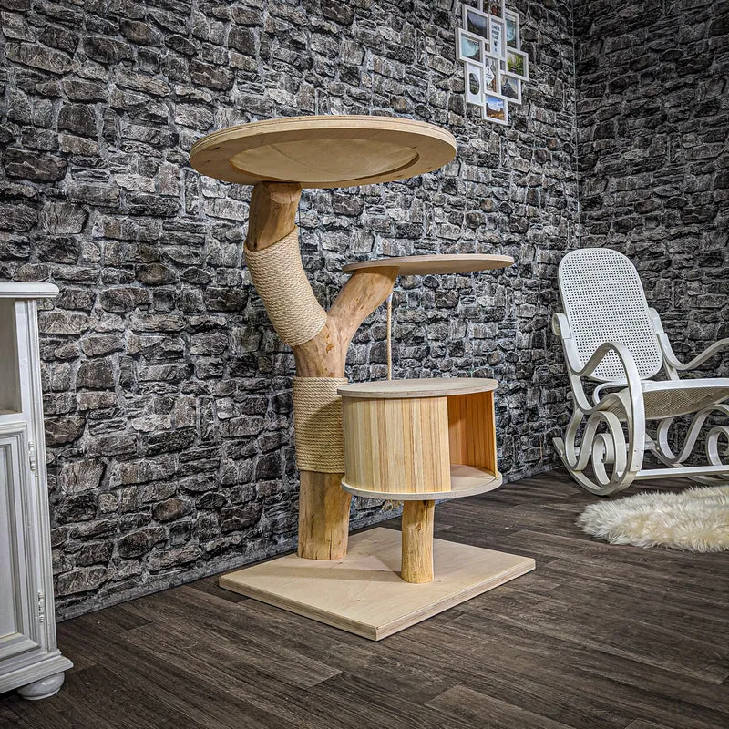Naturkratzbaum 2181 Kratzbaum Natur Holz Design 110 cm hoch