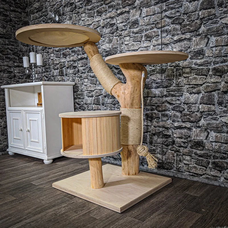 Naturkratzbaum 2181 Kratzbaum Natur Holz Design 110 cm hoch