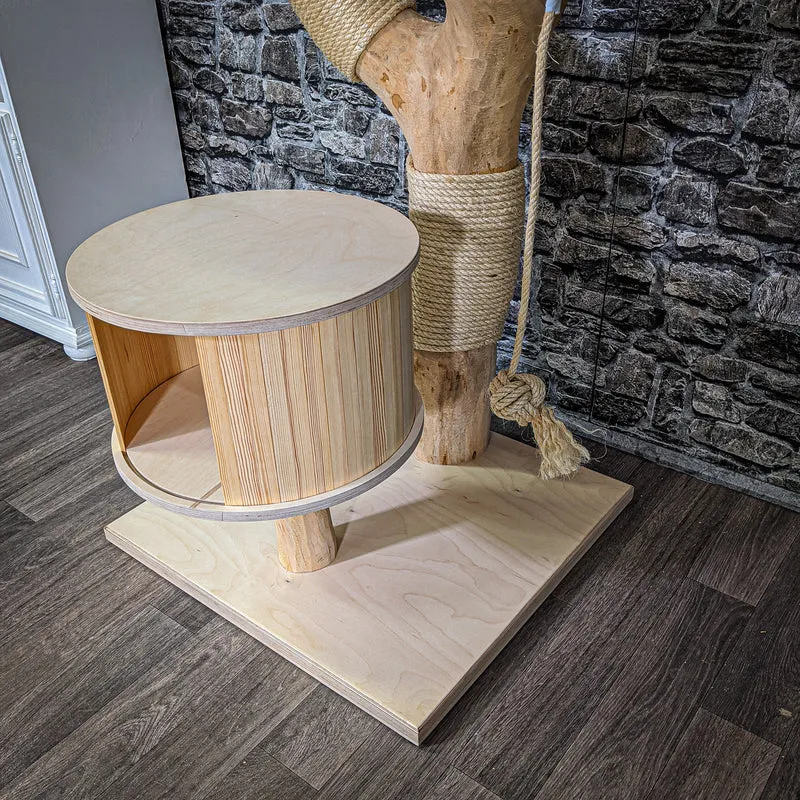 Naturkratzbaum 2181 Kratzbaum Natur Holz Design 110 cm hoch