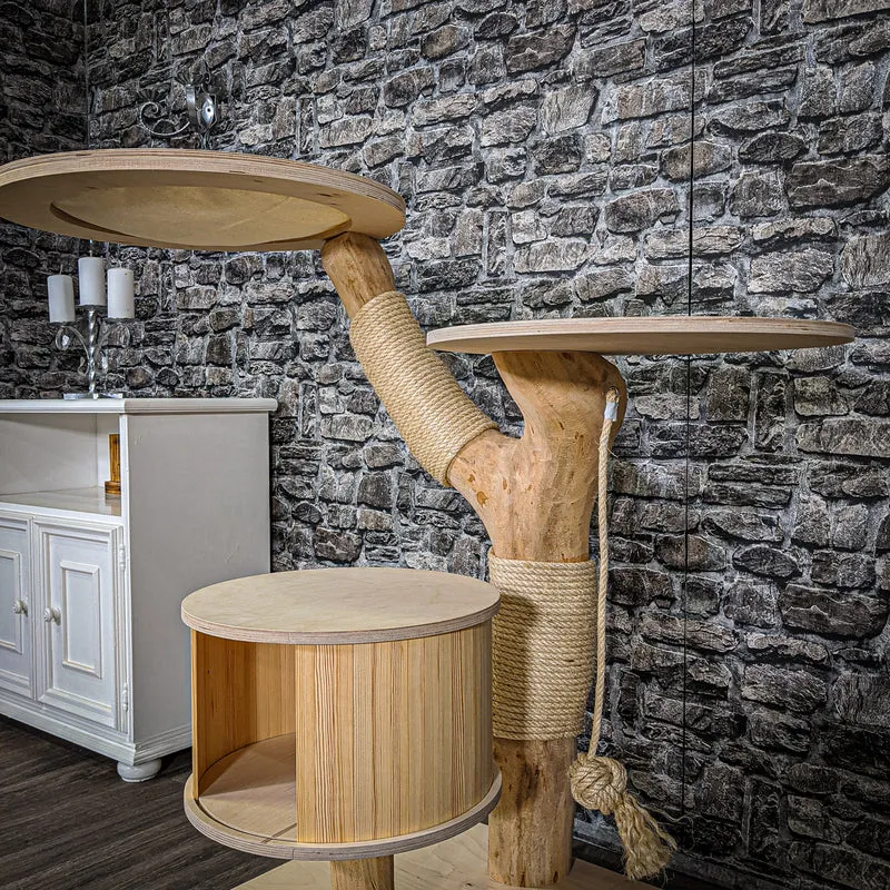 Naturkratzbaum 2181 Kratzbaum Natur Holz Design 110 cm hoch