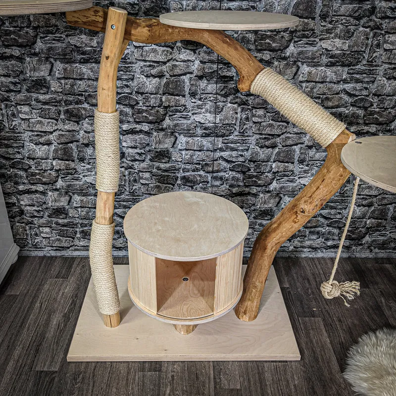 Naturkratzbaum 2179 Kratzbaum Natur Holz Design 130 cm hoch