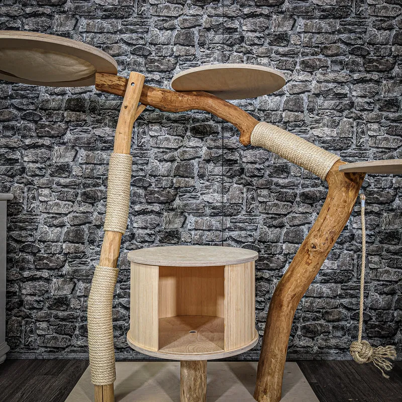 Naturkratzbaum 2179 Kratzbaum Natur Holz Design 130 cm hoch