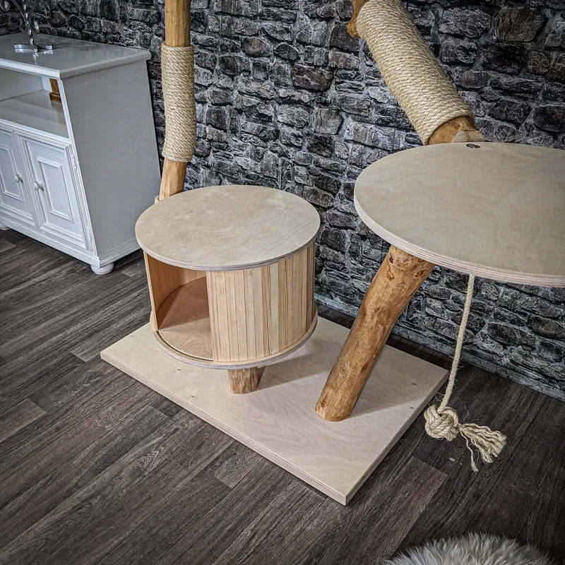 Naturkratzbaum 2179 Kratzbaum Natur Holz Design 130 cm hoch