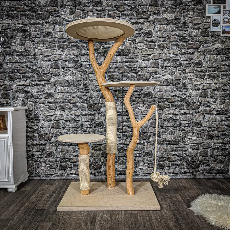 Naturkratzbaum 2178 Kratzbaum Natur Holz Design 145 cm hoch