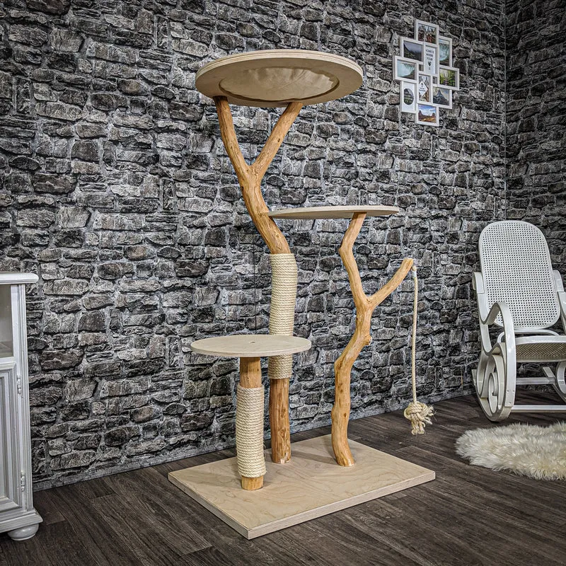 Naturkratzbaum 2178 Kratzbaum Natur Holz Design 145 cm hoch