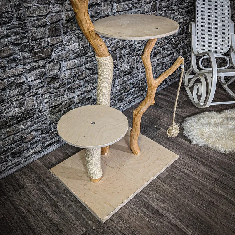 Naturkratzbaum 2178 Kratzbaum Natur Holz Design 145 cm hoch