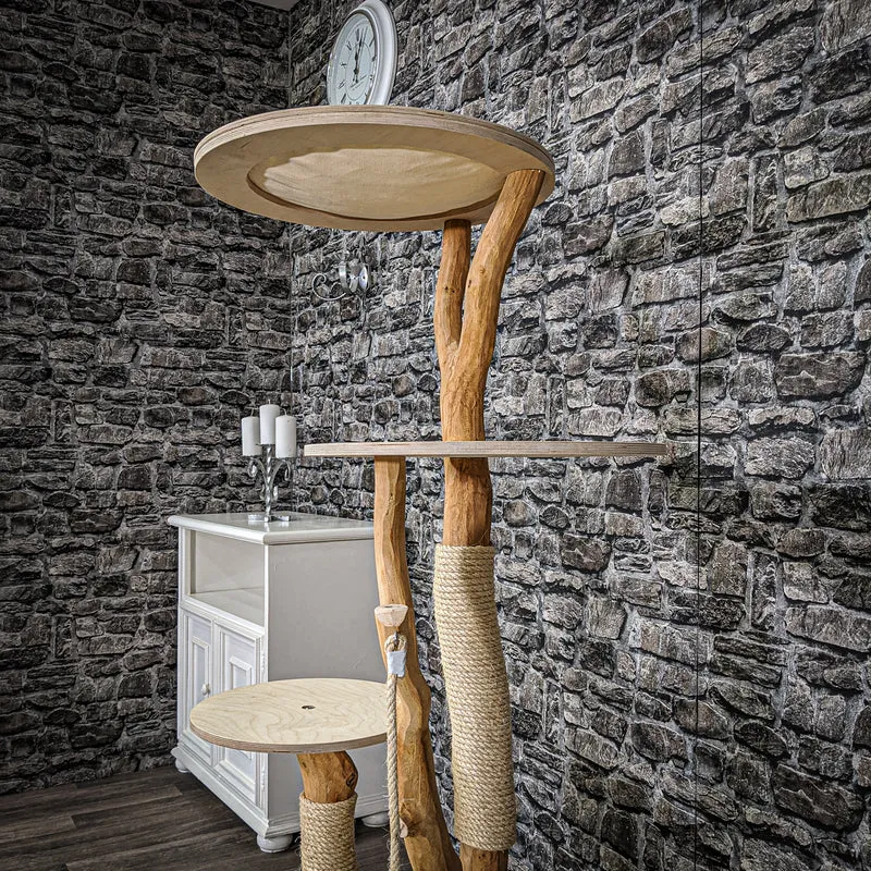 Naturkratzbaum 2178 Kratzbaum Natur Holz Design 145 cm hoch