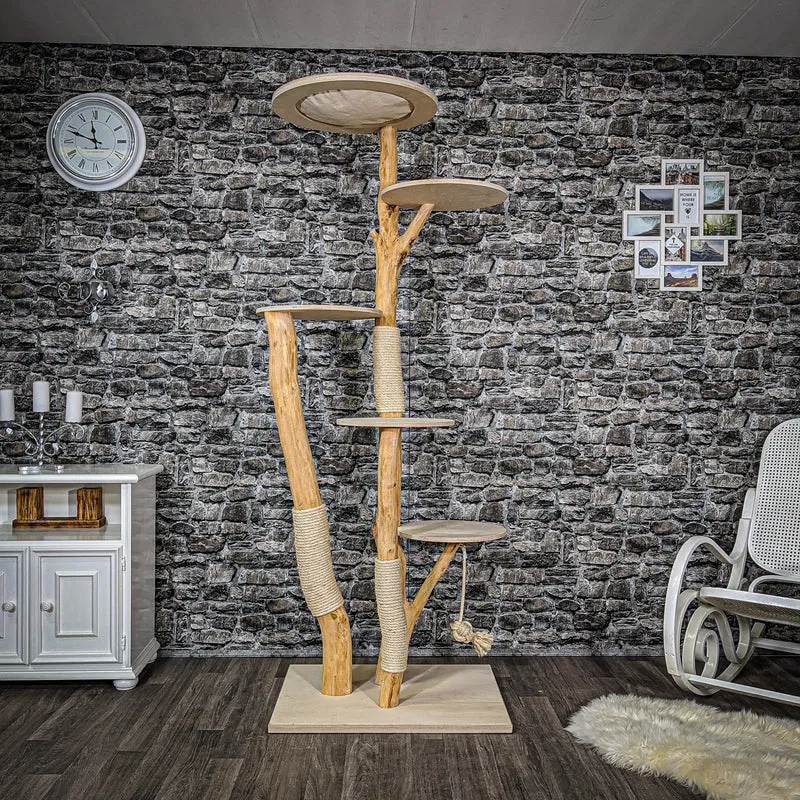 Naturkratzbaum 2177 Kratzbaum Natur Holz Design 210 cm hoch