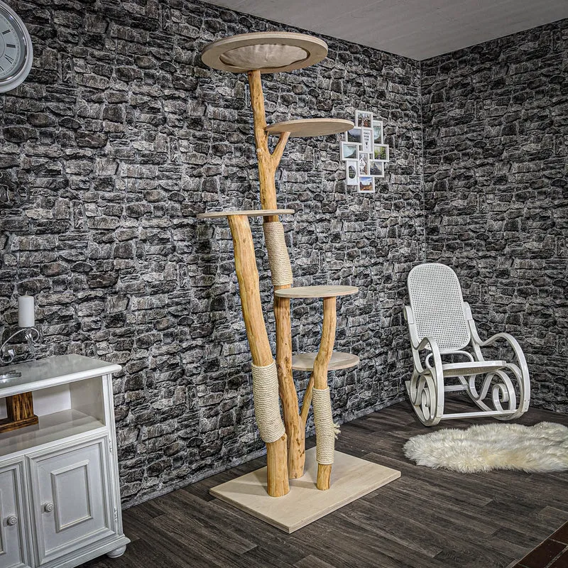 Naturkratzbaum 2177 Kratzbaum Natur Holz Design 210 cm hoch