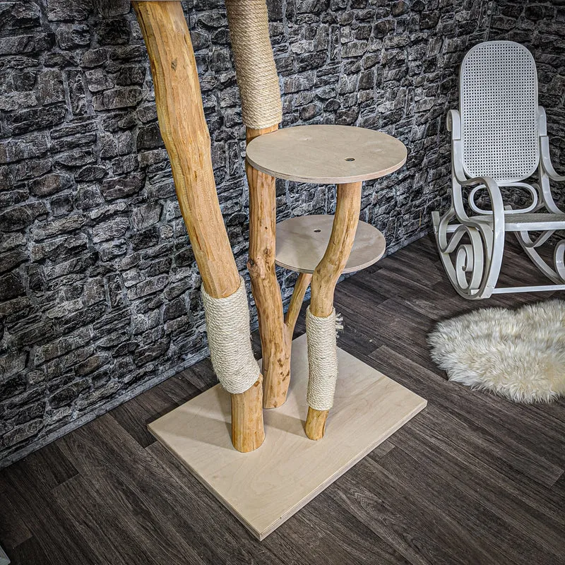 Naturkratzbaum 2177 Kratzbaum Natur Holz Design 210 cm hoch