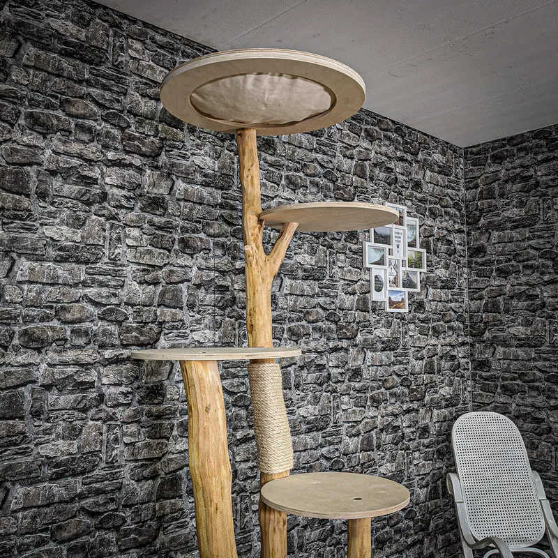Naturkratzbaum 2177 Kratzbaum Natur Holz Design 210 cm hoch