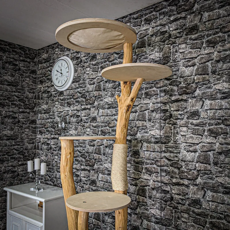 Naturkratzbaum 2177 Kratzbaum Natur Holz Design 210 cm hoch