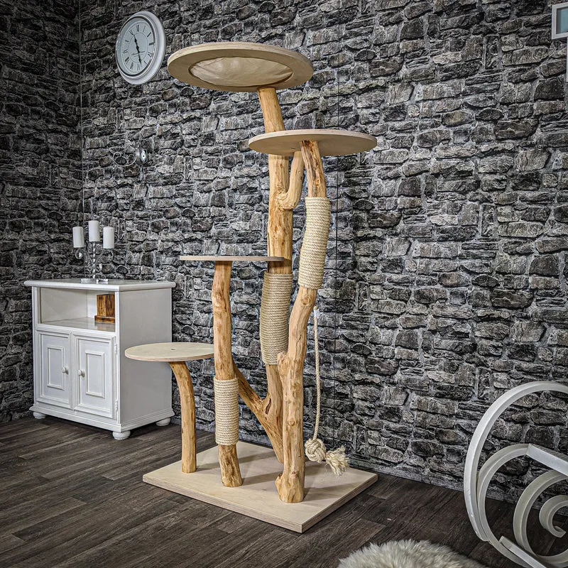 Naturkratzbaum 2176 Kratzbaum Natur Holz Design 170 cm hoch